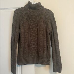 Croft & Barrow Brown Turtleneck Cable Knit Sweater